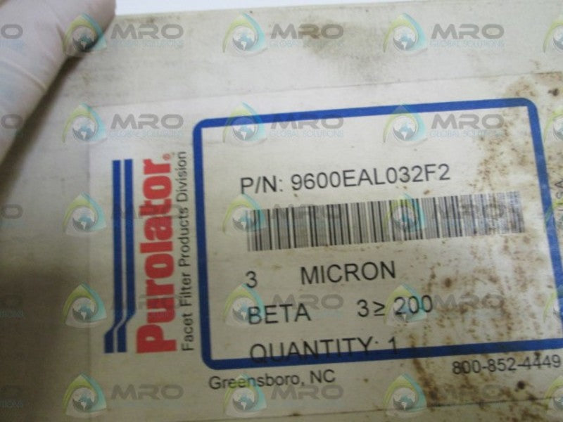 PUROLATOR FILTER 9600EAL032F2 NSMP