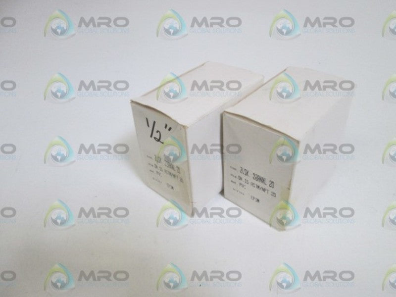 LOT OF 2 TECO PLASTIC PVC PN16 / D20-1/2" DN 15 (EPDM) NSMP