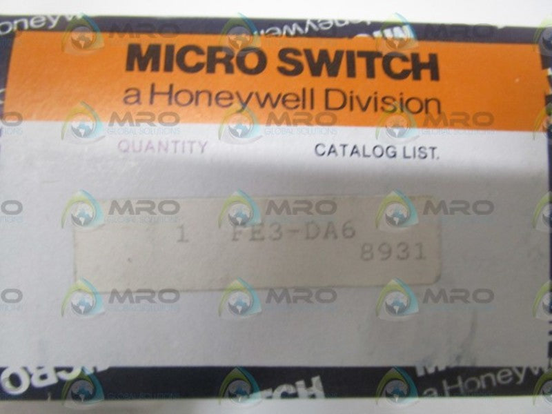 MICRO SWITCH FE3-DA6 PHOTOELECTRIC SENSOR SWITCH NSMP