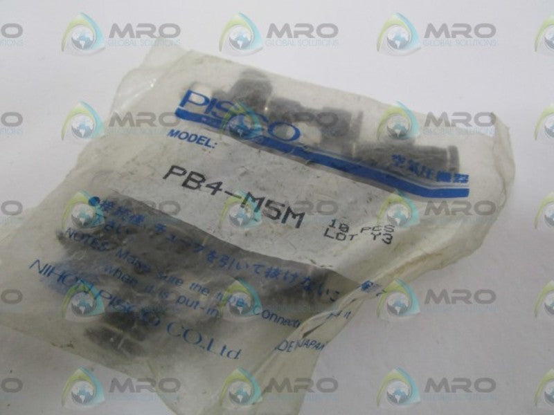 LOT OF 8 PISCO PB4-M5M FITTING NSMP