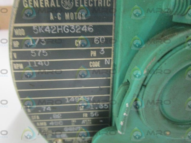 GENERAL ELECTRIC 5K42HG3246 1/3HP AC MOTOR NSNP