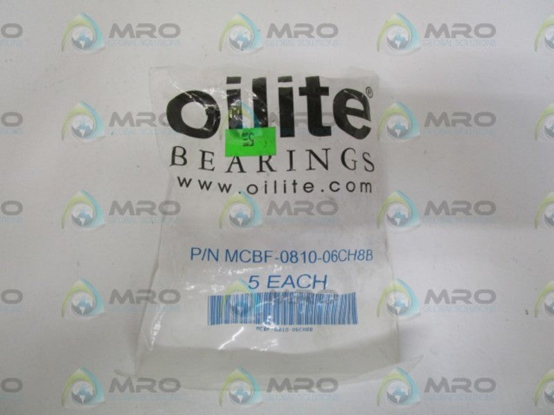 LOT OF 5 OILITE MCBF-0810-06CH8B NSMP