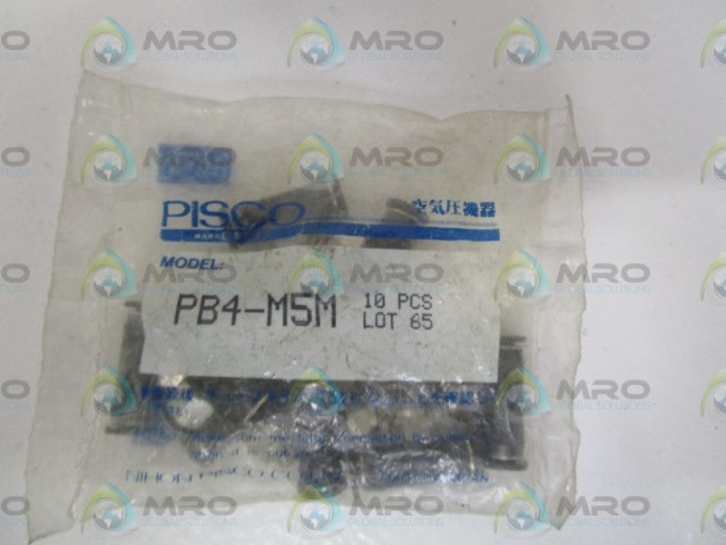 LOT OF 10 PISCO PB4-M5M FITTING NSMP