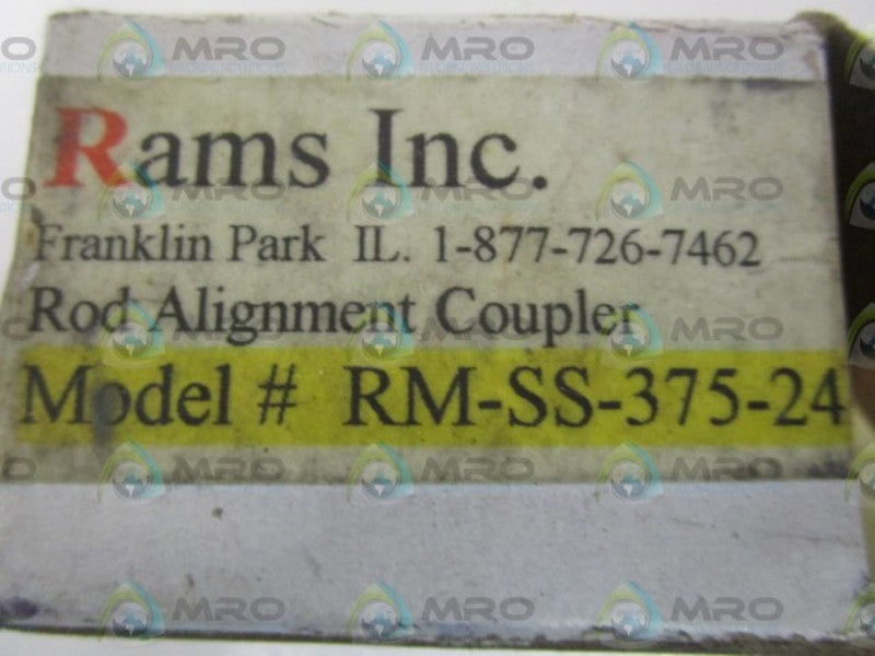 RAMS INC. RM-SS-375-24 ROD ALIGNMENT COUPLER NSMP