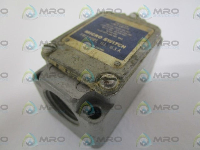 MICRO SWITCH 8LS3 PRECISION LIMIT SWITCH (BODY ONLY)(GREY) UNMP
