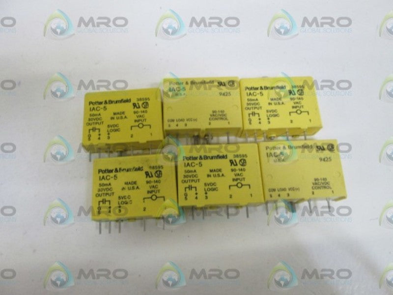 LOT OF 6 POTTER & BRUMFIELD MODULE IAC-5 UNMP