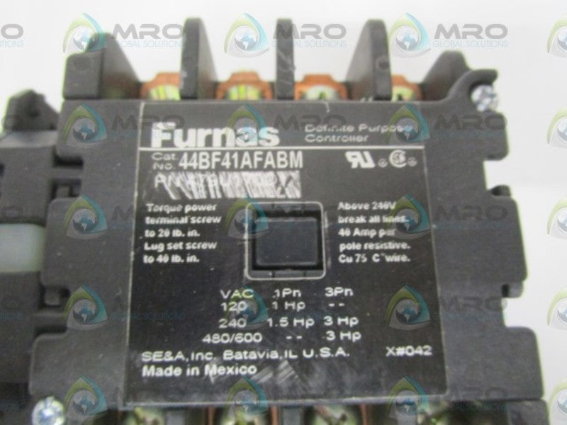 FURNAS 44BF41AFABM W/ 49ACRC CONTROLLER (AS PICTURED) NSNP