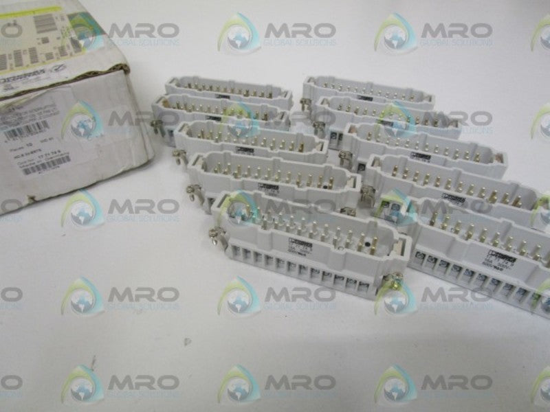 LOT OF 10 PHOENIX CONTACT HC-B 24-ESTS INSERT CONNECTOR NSMP