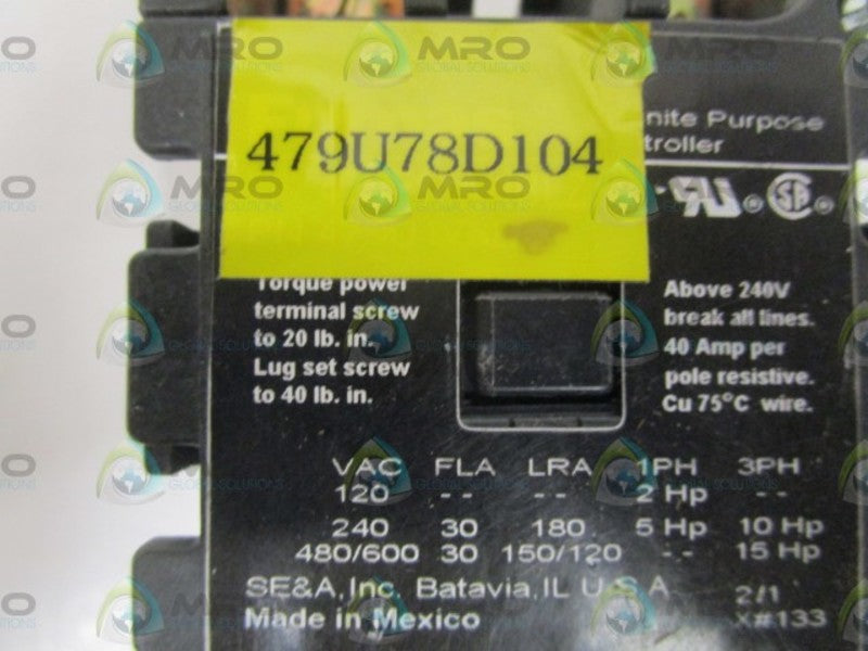 FURNAS 42BF15AHBLZ CONTACTOR (AS PICTURED) NSNP
