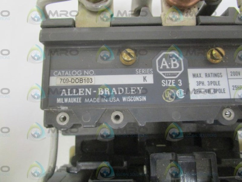 ALLEN BRADLEY 709-DOB103 SER. K STARTER SIZE 3  UNMP