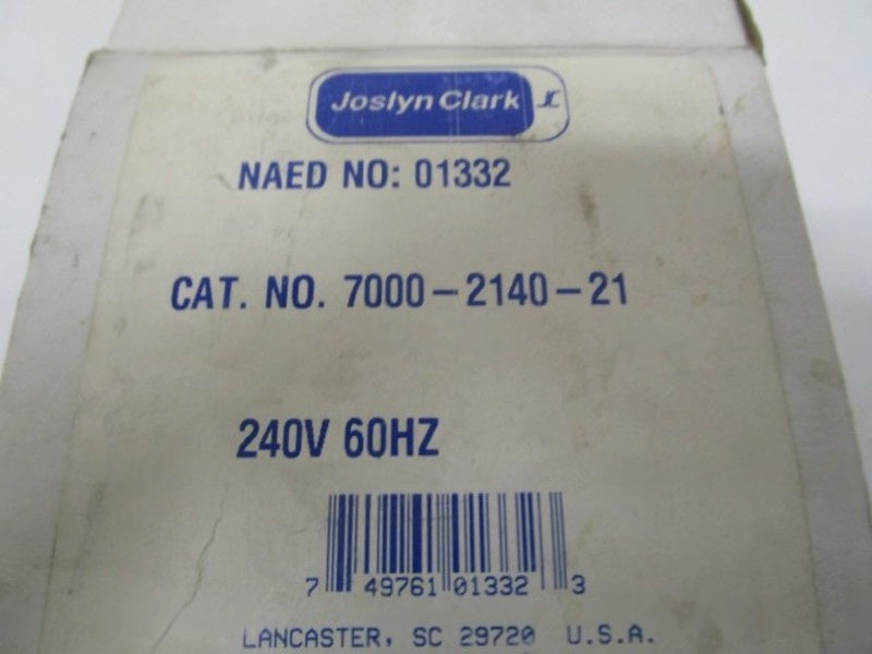 JOSLYN CLARK 7000-2140-21 CONTACTOR 240V (AS PICTURED) NSMP