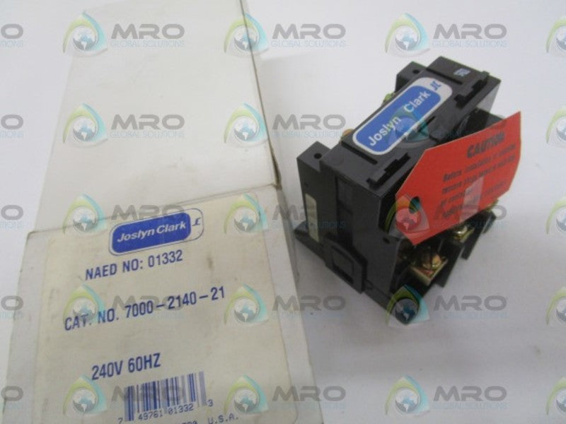 JOSLYN CLARK 7000-2140-21 CONTACTOR 240V (AS PICTURED) NSMP