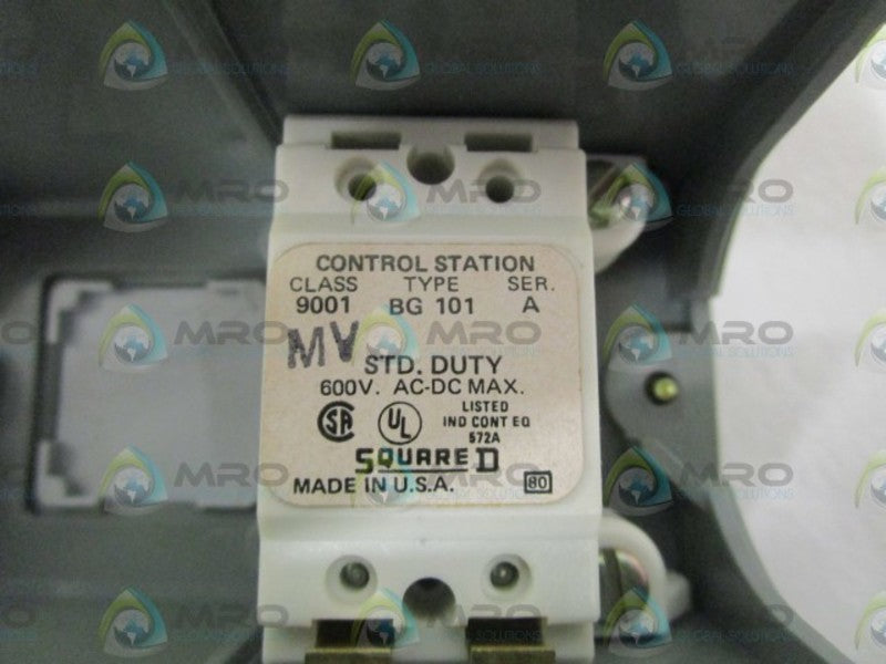SQUARE D 9001-BG101 SER. A CONTROL STATION UNMP