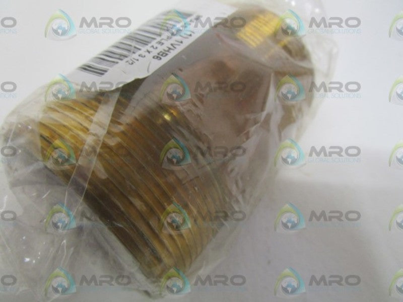 GRAINGER 1VHB6 BRASS NIPPLE 2X 3-1/2" NSMP