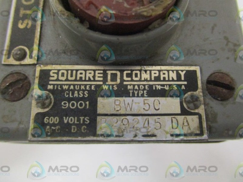 SQUARE D 9001-BW-50 CONTROL STATION UNMP