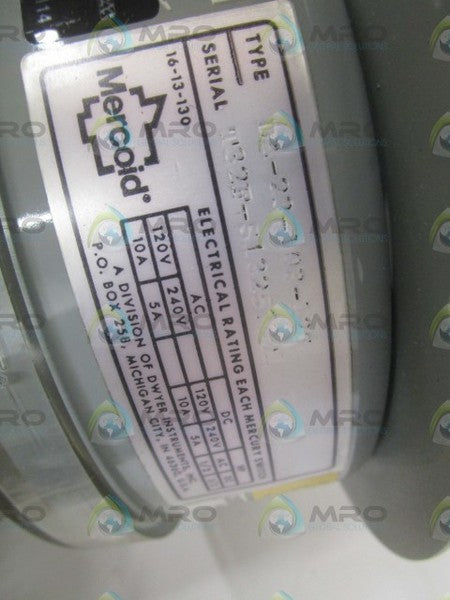 MERCOID CONTROL DA-23-103-12S PRESSURE SWITCH NSMP