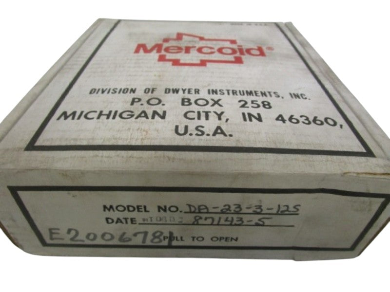MERCOID CONTROL DA-23-3-12S PRESSURE SWITCH NSMP