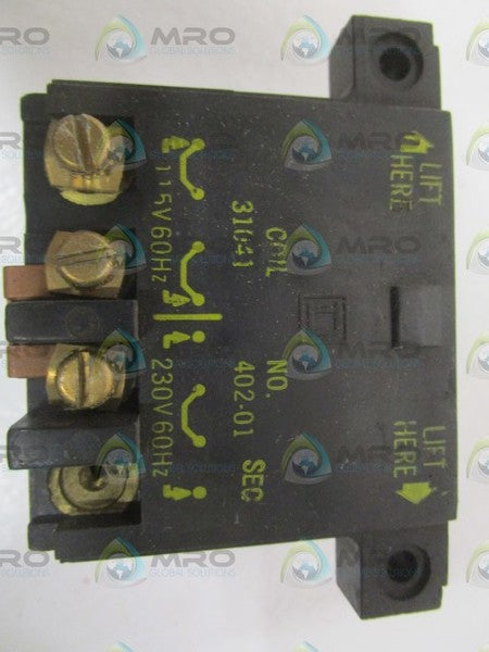 SQUARE D 31041-402-01 115/230V COIL UNMP