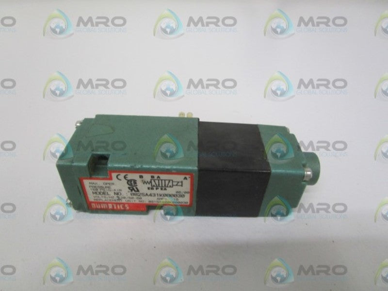 NUMATICS 082SA431K000030 SOLENOID VALVE UNMP