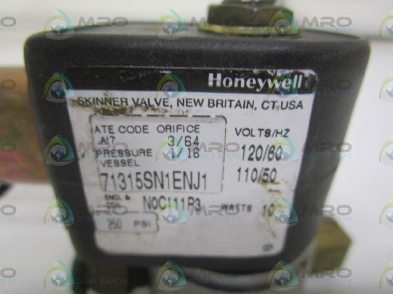 HONEYWELL 71315SN1ENJ1N0C111P3 SOLENOID VALVE UNMP