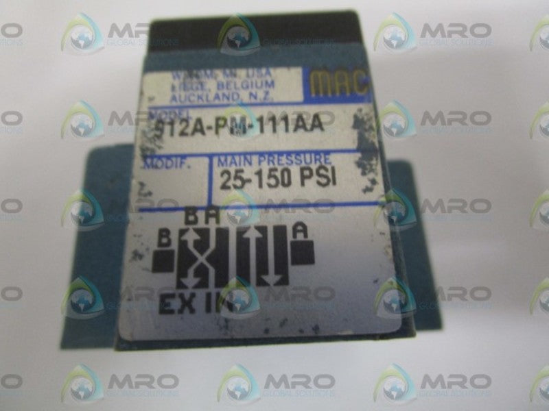 MAC 912A-PM-111AA SOLENOID VALVE (AS PICTURED) UNMP