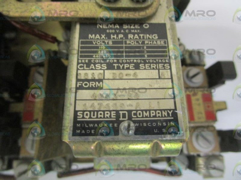 SQUARE D 8810-BO-4 UNMP
