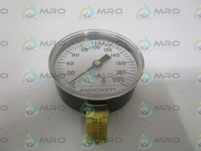 ASHCROFT 25W1005H02L-200#   0-200PSI  NSMP