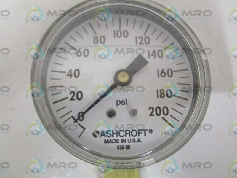 ASHCROFT 25W1005H02L-200#   0-200PSI  NSMP