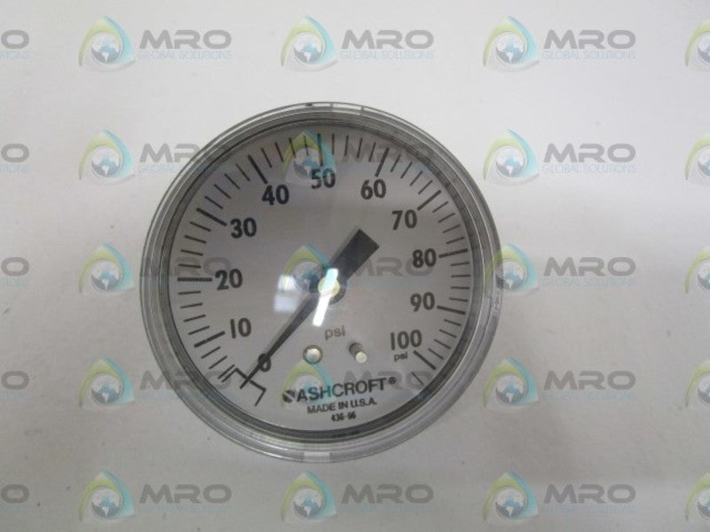ASHCROFT 25W1005H01B-100#  0-100PSI  NSMP