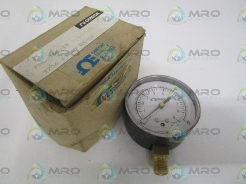 OMEGA PGL-25L-15 GAUGE 0-15IN. H2O NSMP