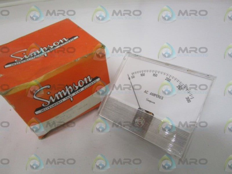 SIMPSON TV4AAA300 PANEL METER 0-300AC AMP NSMP