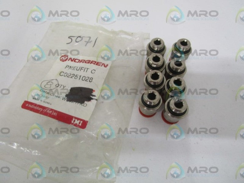 LOT OF 8 NORGREN C02251028 1/4" NSNP