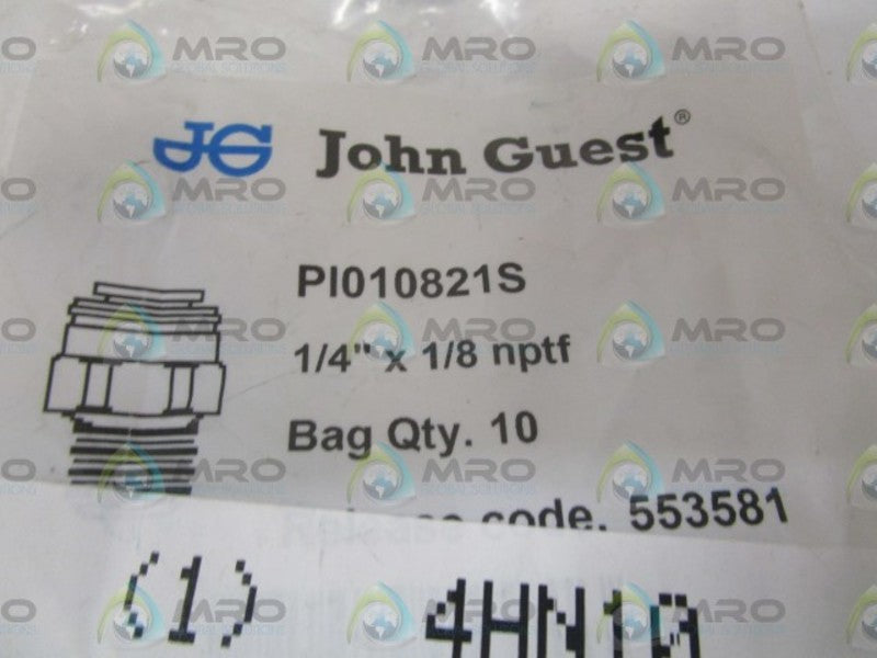 LOT OF 10 JOHN GUEST PI010821S MALE FITTING NSMP