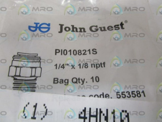 LOT OF 10 JOHN GUEST PI010821S MALE FITTING NSMP