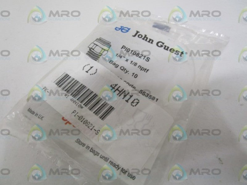 LOT OF 10 JOHN GUEST PI010821S MALE FITTING NSMP