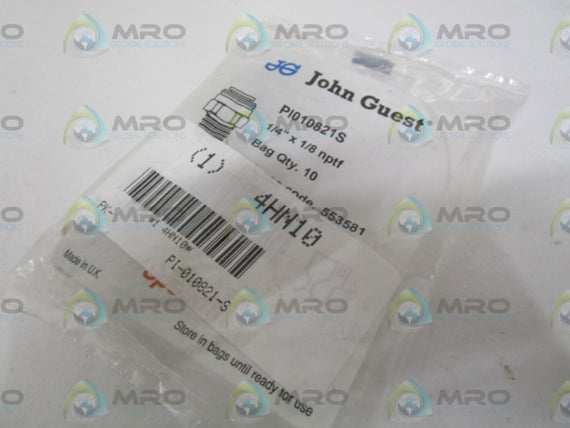 LOT OF 10 JOHN GUEST PI010821S MALE FITTING NSMP
