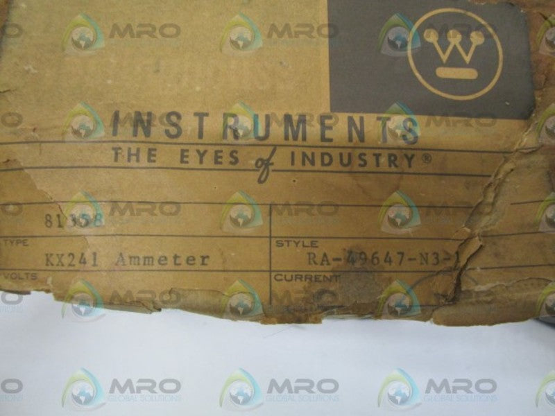 WESTINGHOUSE KX241 AMMETER 0-1200A NSMP