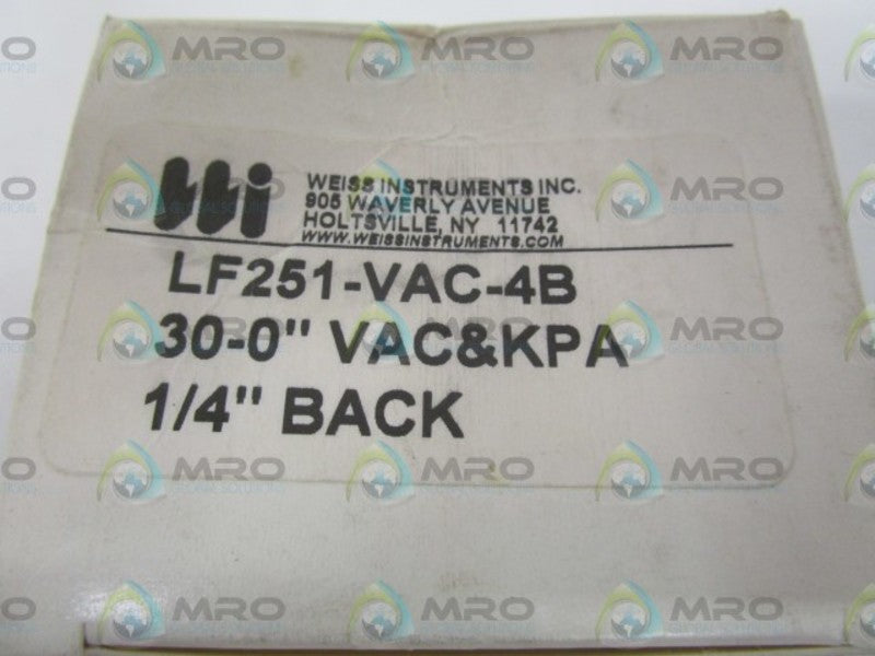 WEISS INSTRUMENTS LF251-VAC-4B 30-0" NSMP