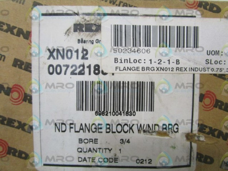 REXNORD XN012 3/4"  NSMP