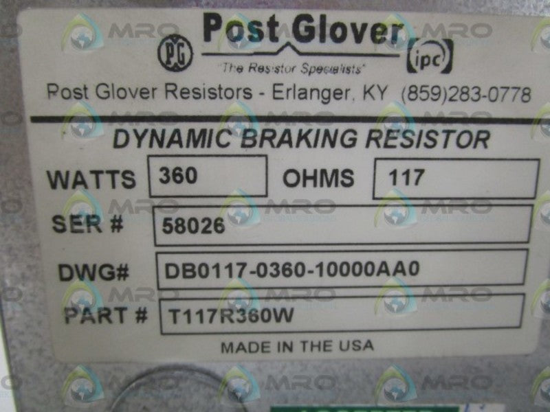 CLOVER T117R360W 360W OHMS 117 NSNP