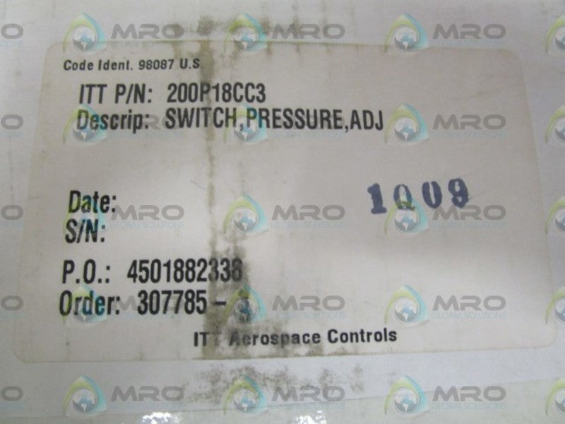 ITT 200P18CC3 1000-10000PSI NSMP