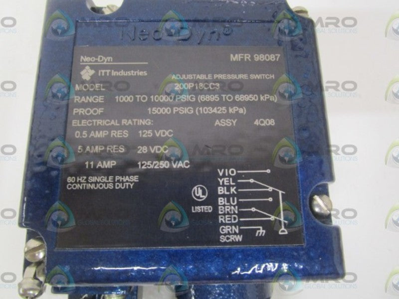 ITT 200P18CC3 1000-10000PSI NSMP