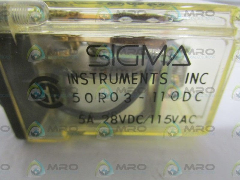 SIGMA 50R03-110DC RELAY 5A 28VDC/115VAC NSNP