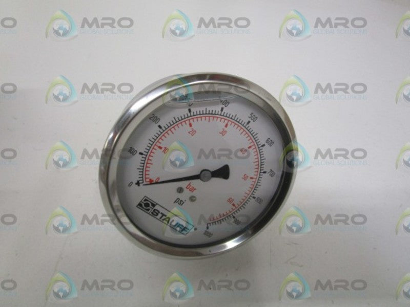 STAUFF 9769140 PRESSURE GAUGE 213.53 4" 0/1000PSI NSMP
