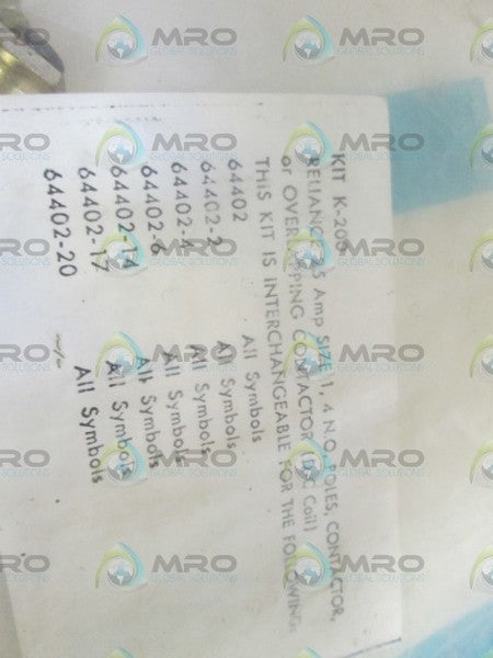 RELIANCE ELECTRIC CONTACT KIT K-200 NSMP