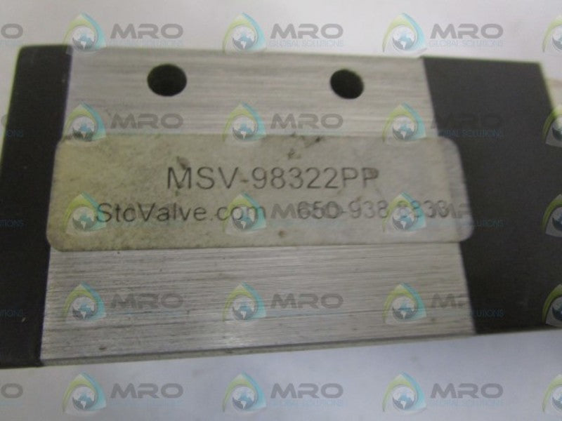 STC VALVE MSV-98322PP PNEUMATIC VALVE *NEW NO BOX*