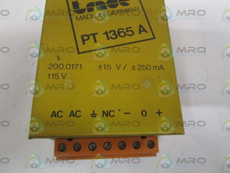 POWER TRADE PT1365A POWER SUPPLY UNMP