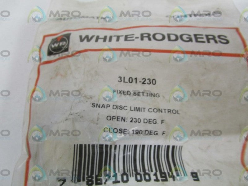 WHITE-RODGERS 3L01-230 SNAP DISC LIMIT CONTROL NSMP