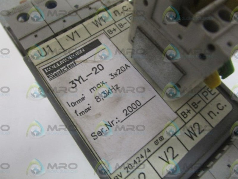 KOLLMORGEN 3YL-20 MOTION MOTOR CONTROL UNIT UNMP