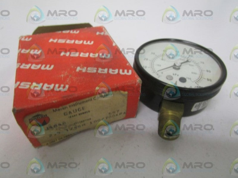 MARSH INSTRUMENT J4848 PRESSURE GAUGE -/100PSI NSMP